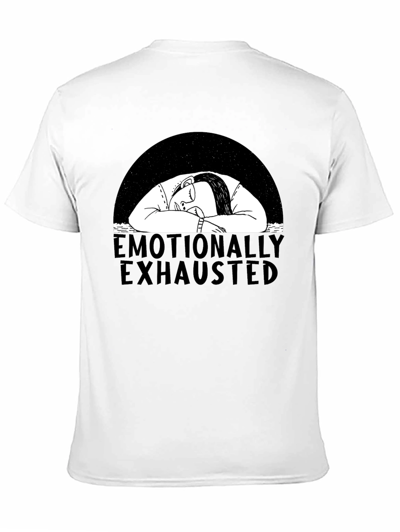Emotionally Exhausted Graphic Tee - Black