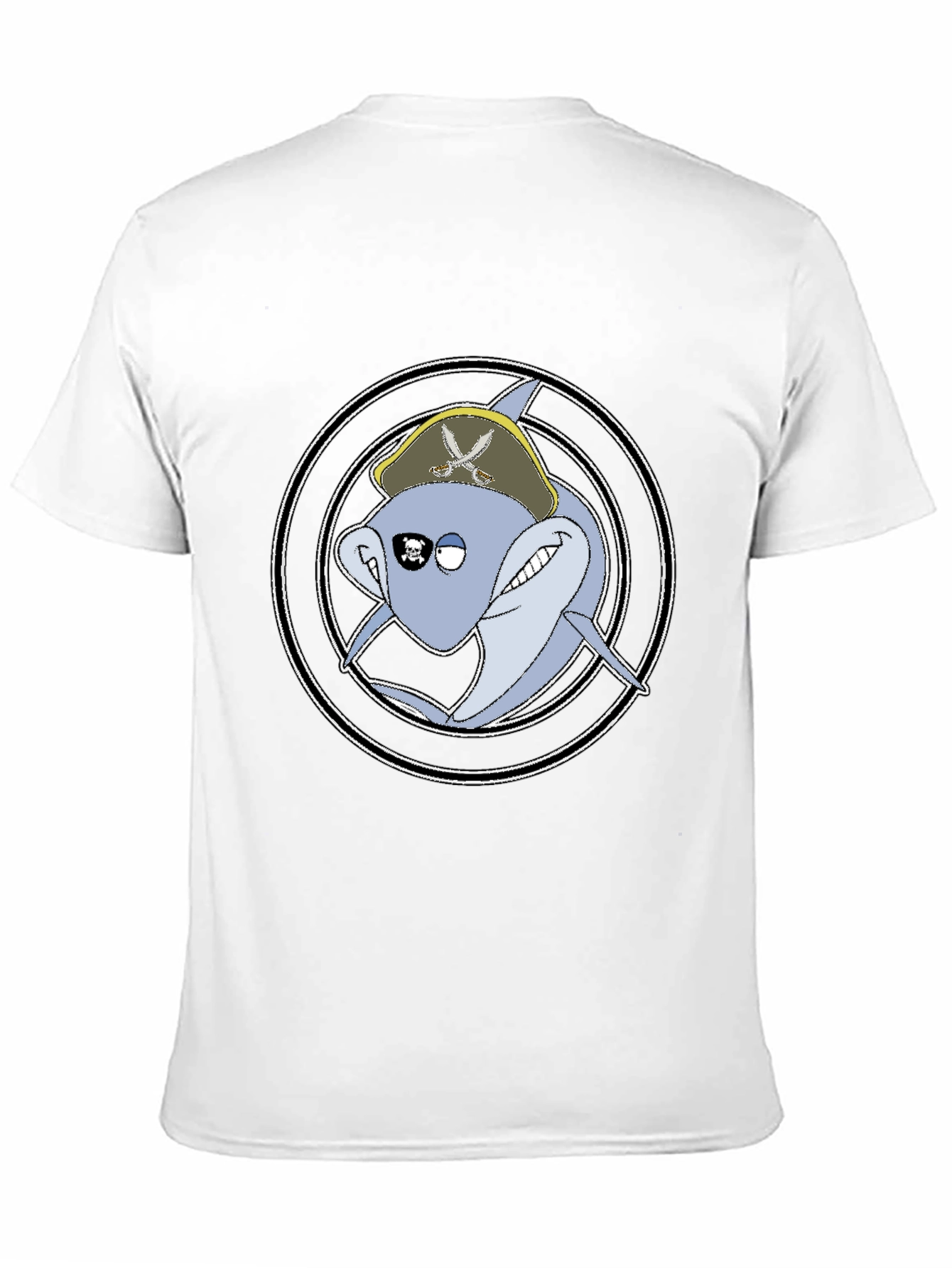 Pirate Shark Graphic Tee - Mens Black T-Shirt