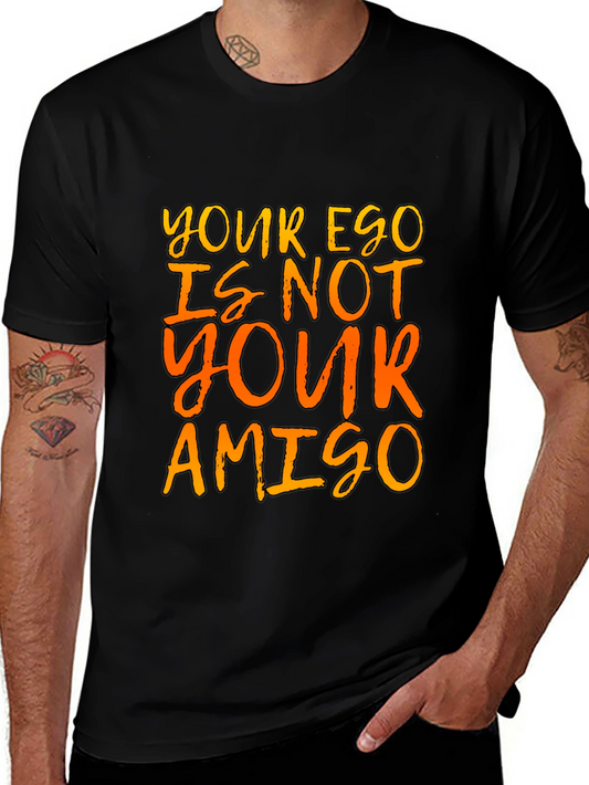 Ego Amigo Graphic Tee - Black Cotton T-Shirt