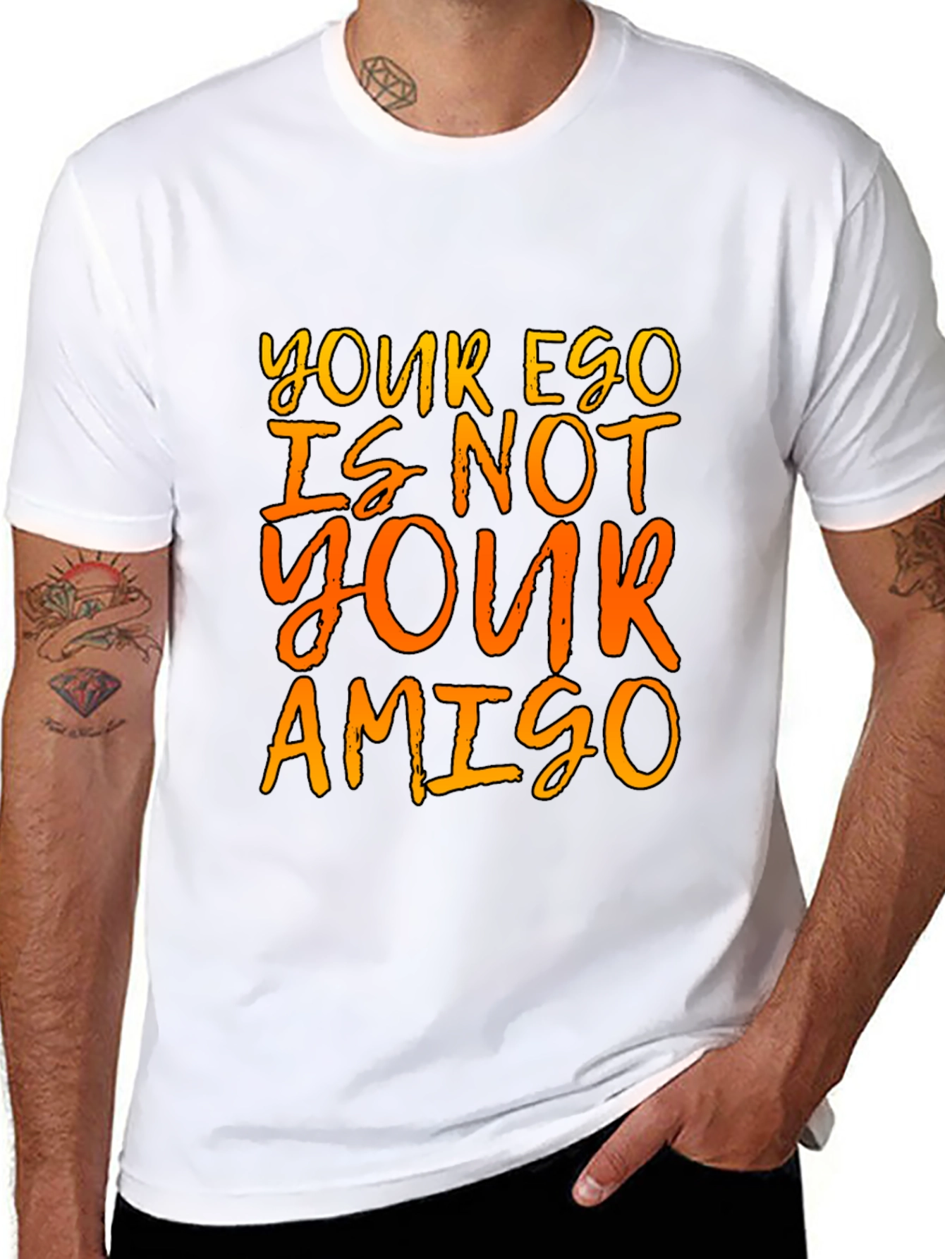 Ego Amigo Graphic Tee - Black Cotton T-Shirt