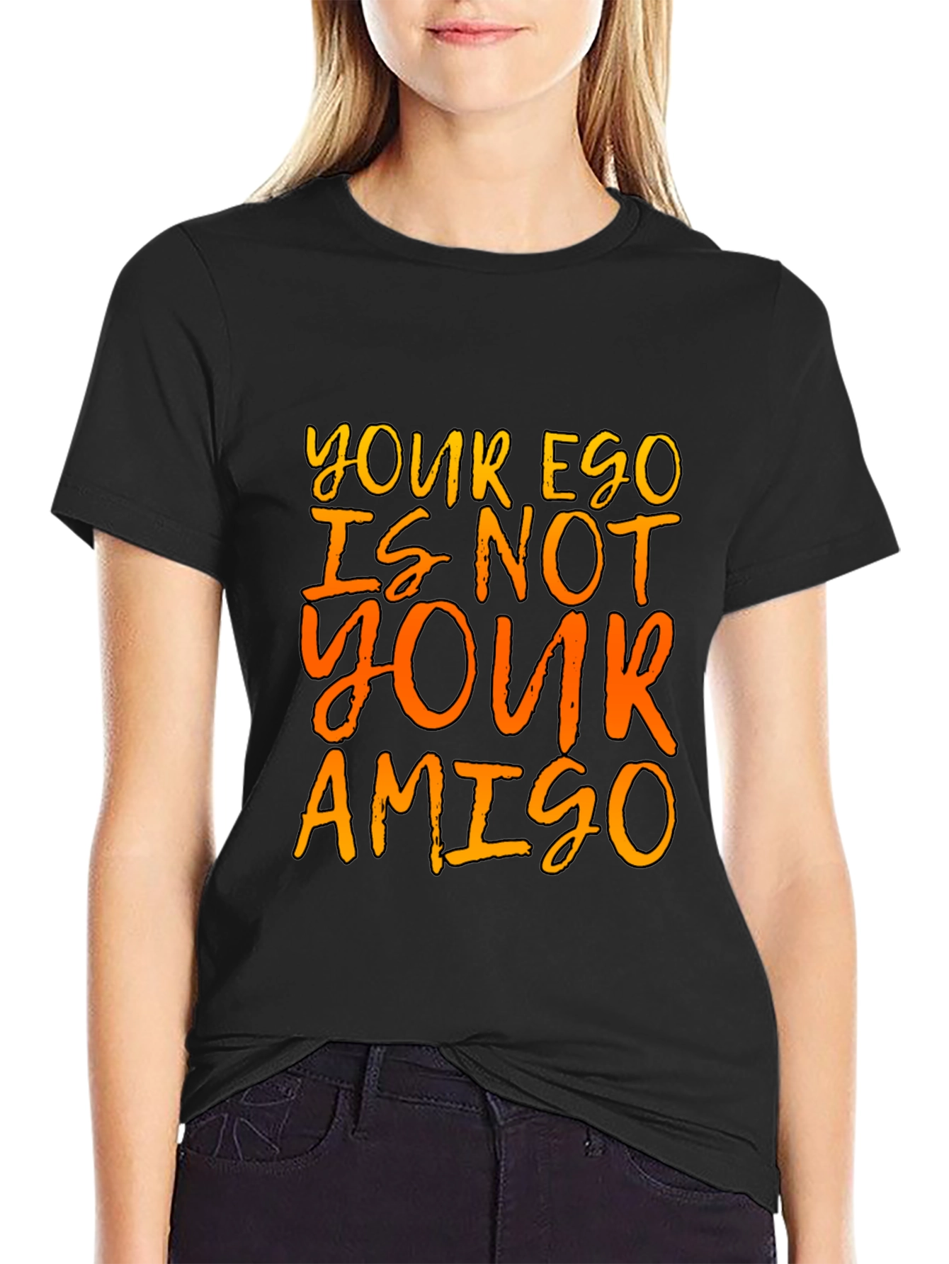 Ego Amigo Graphic Tee - Black Cotton T-Shirt