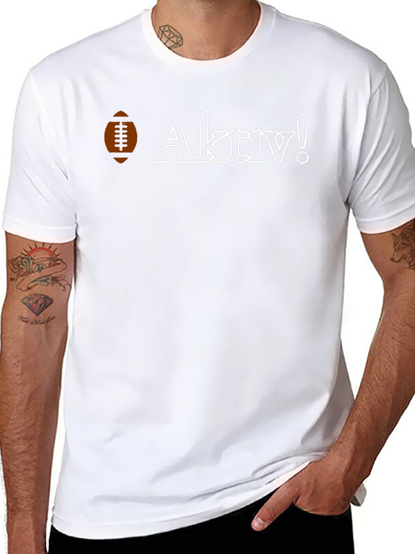Aktiv! Football Style Graphic Tee - Stylish Casual Wear