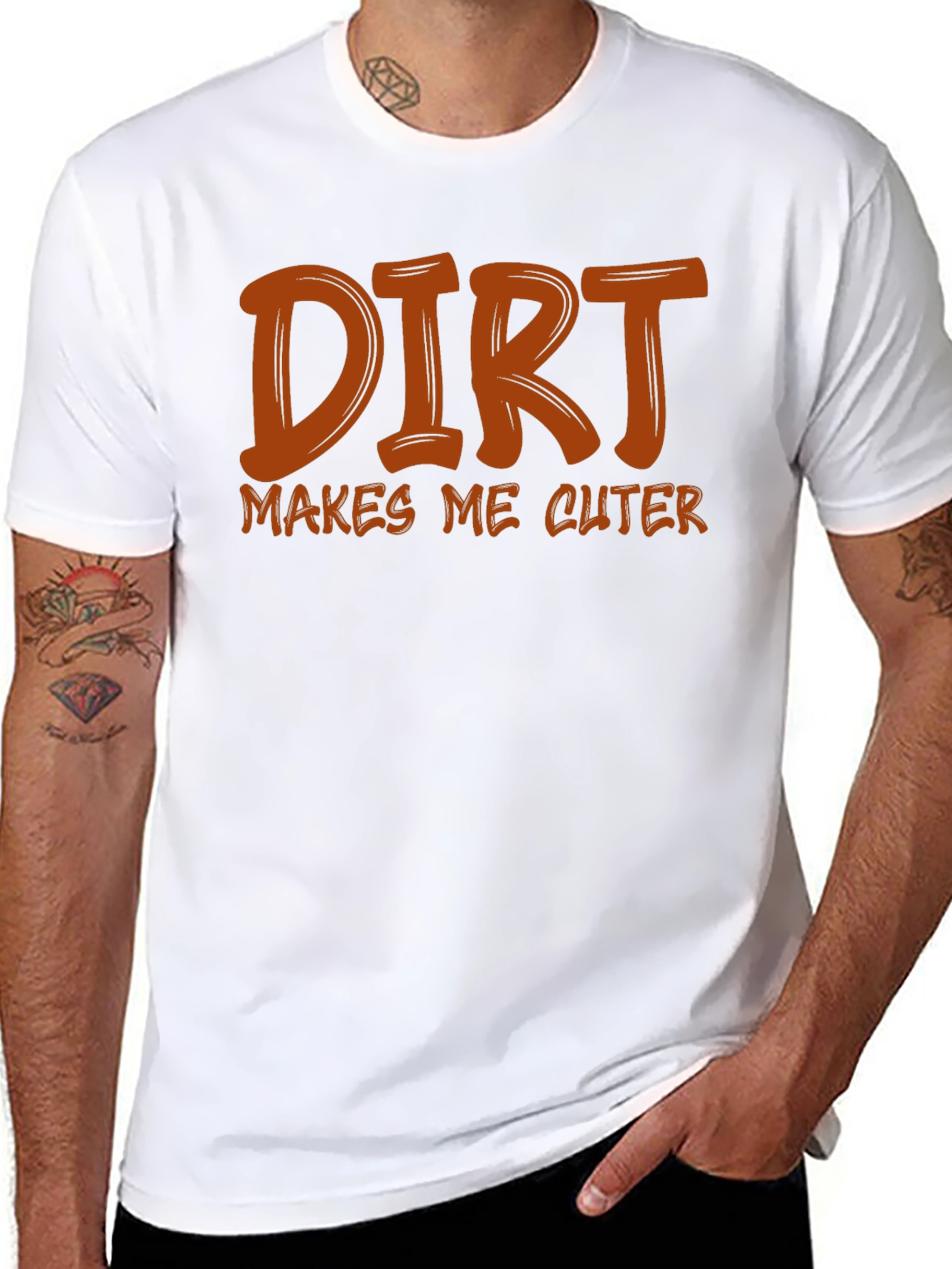Dirt Makes Me Cuter Black Graphic Tee