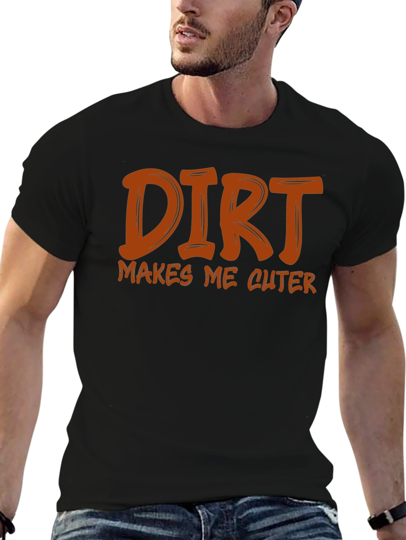 Dirt Makes Me Cuter Black Graphic Tee