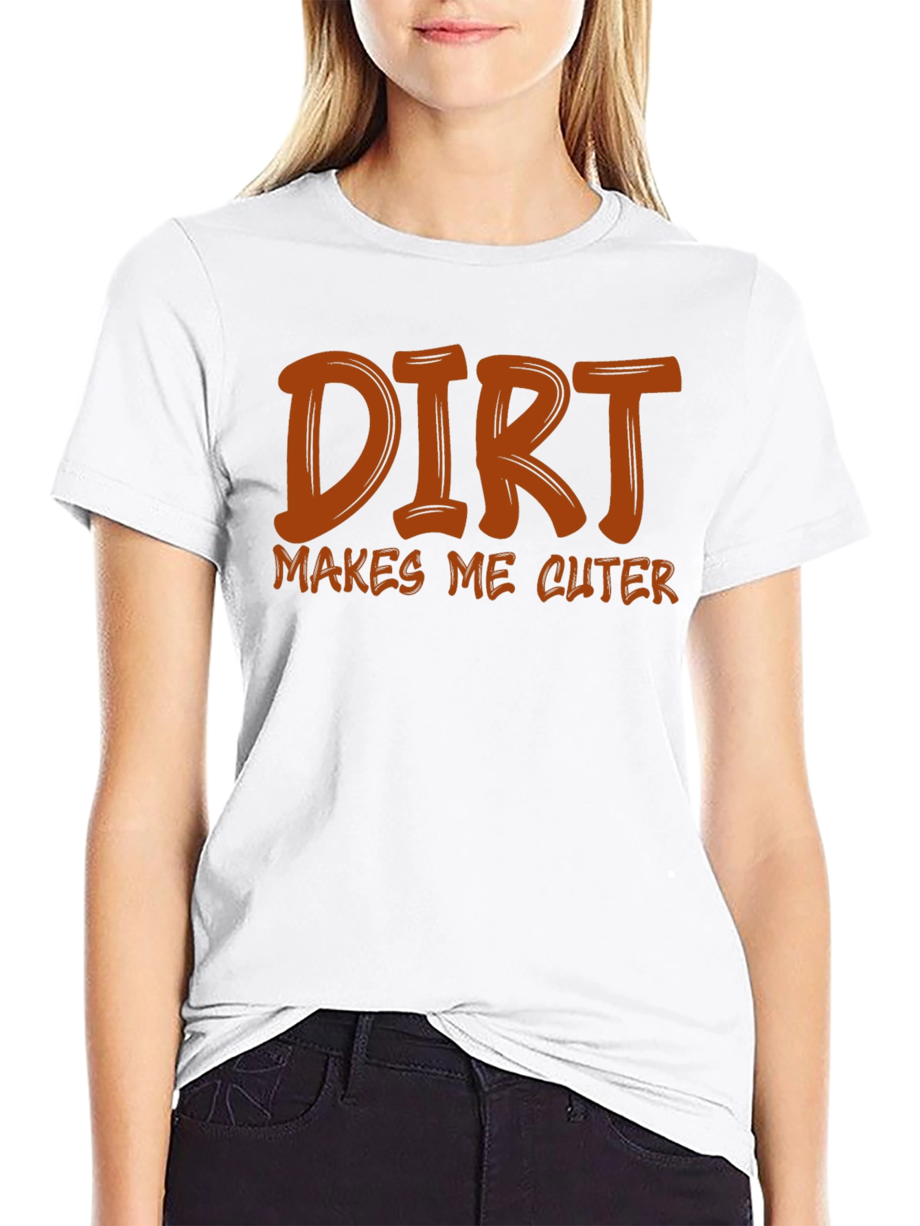 Dirt Makes Me Cuter Black Graphic Tee