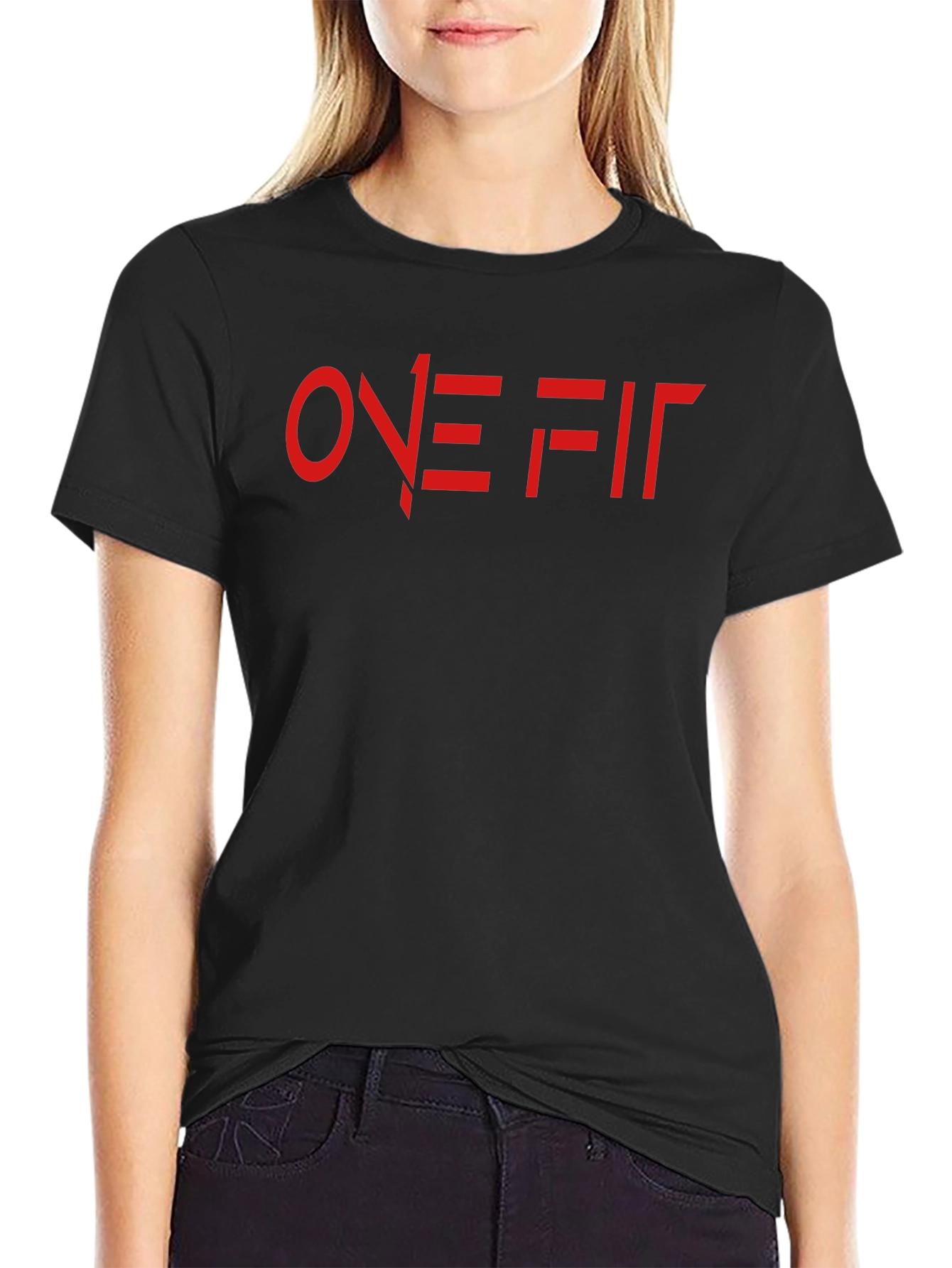 ONE FIT Graphic Tee - Black Cotton Blend