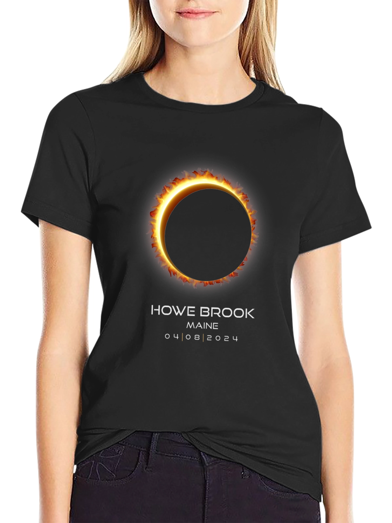 Howe Brook Maine Eclipse 04/08/2024 T-Shirt