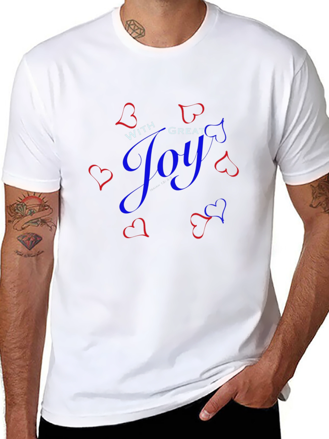With Great Joy Graphic T-Shirt Isaiah 12:35