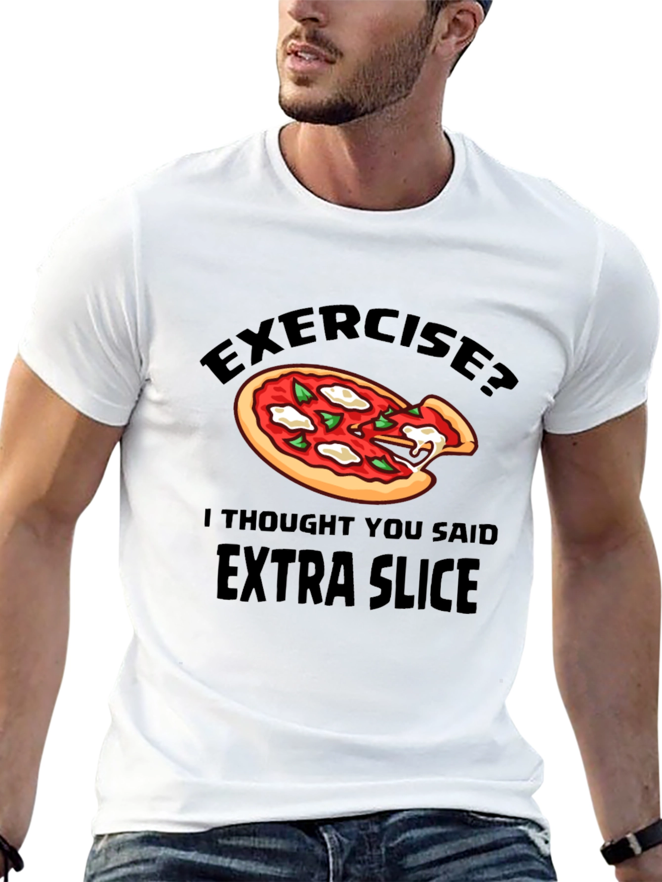 Funny Pizza Lover T-Shirt - Extra Slice Humor