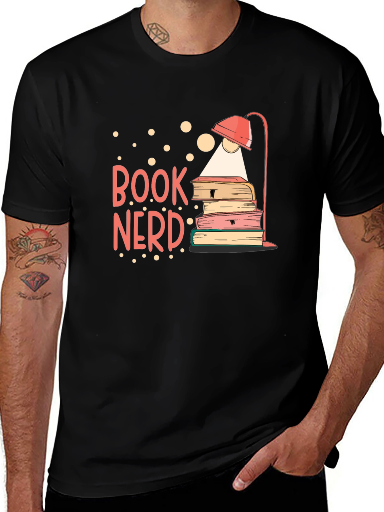 Book Nerd T-Shirt - Reading Lamp and Books