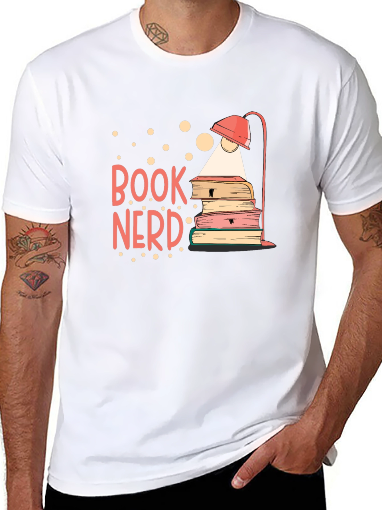 Book Nerd T-Shirt - Reading Lamp and Books