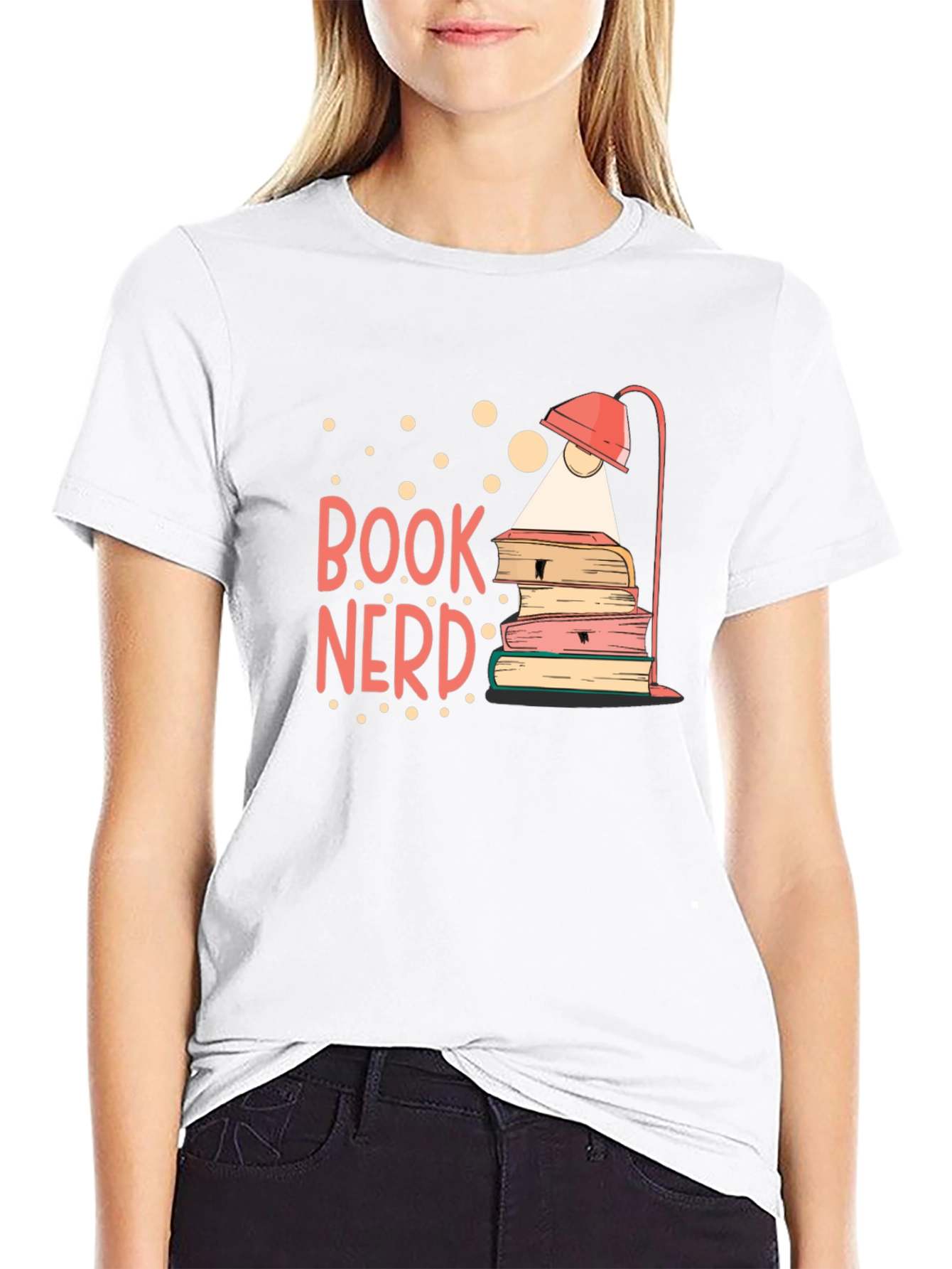 Book Nerd T-Shirt - Reading Lamp and Books