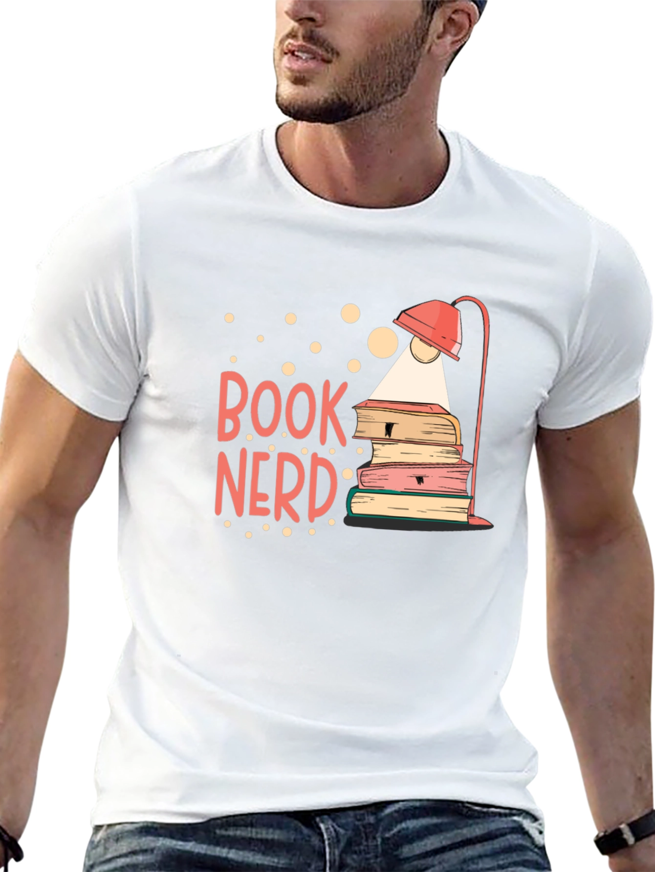 Book Nerd T-Shirt - Reading Lamp and Books