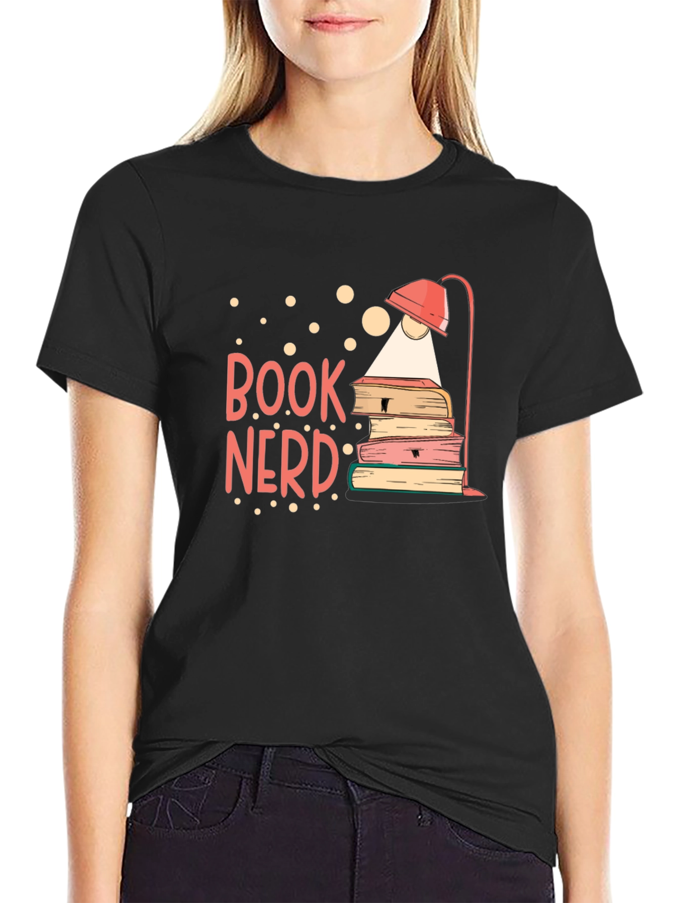 Book Nerd T-Shirt - Reading Lamp and Books