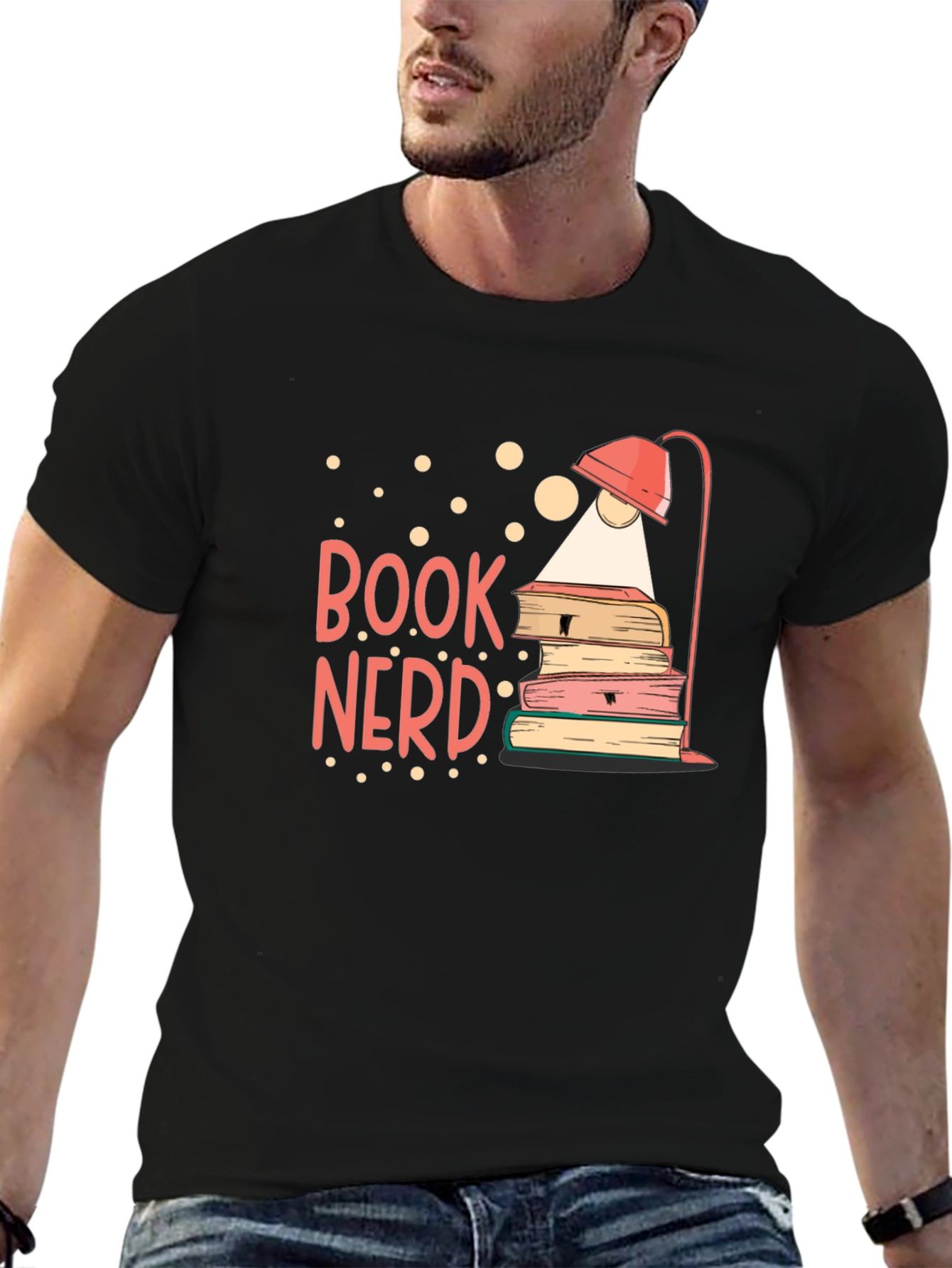 Book Nerd T-Shirt - Reading Lamp and Books