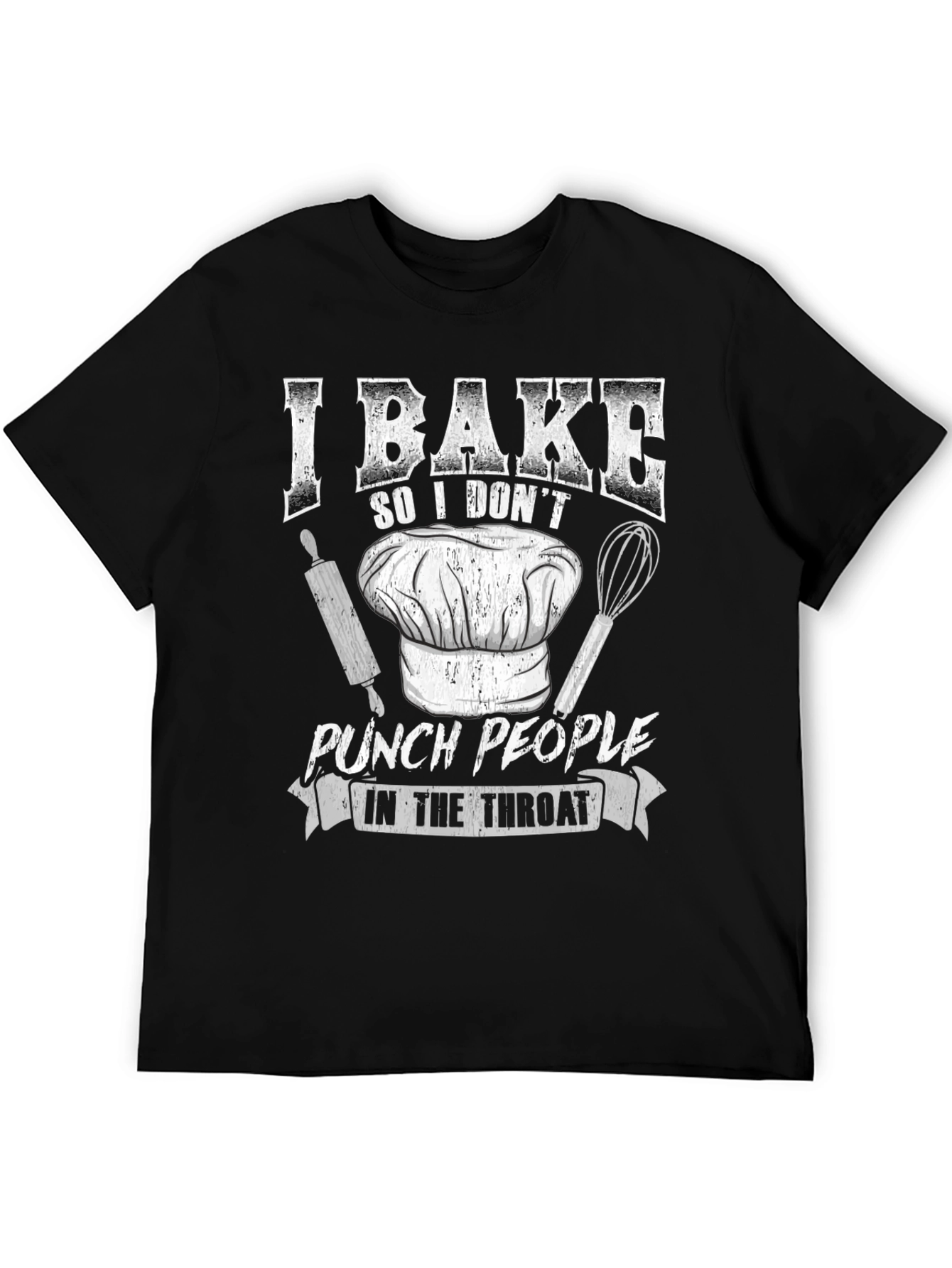 I Bake Funny Black T-Shirt