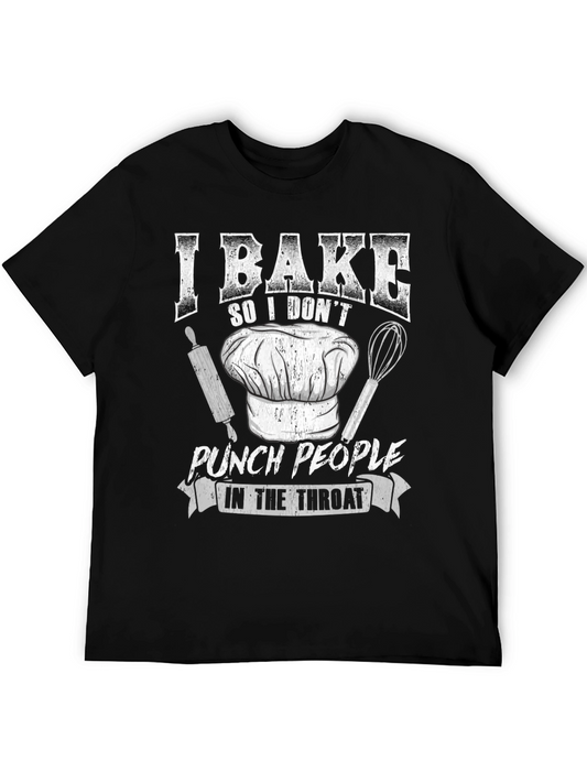 I Bake Funny Black T-Shirt