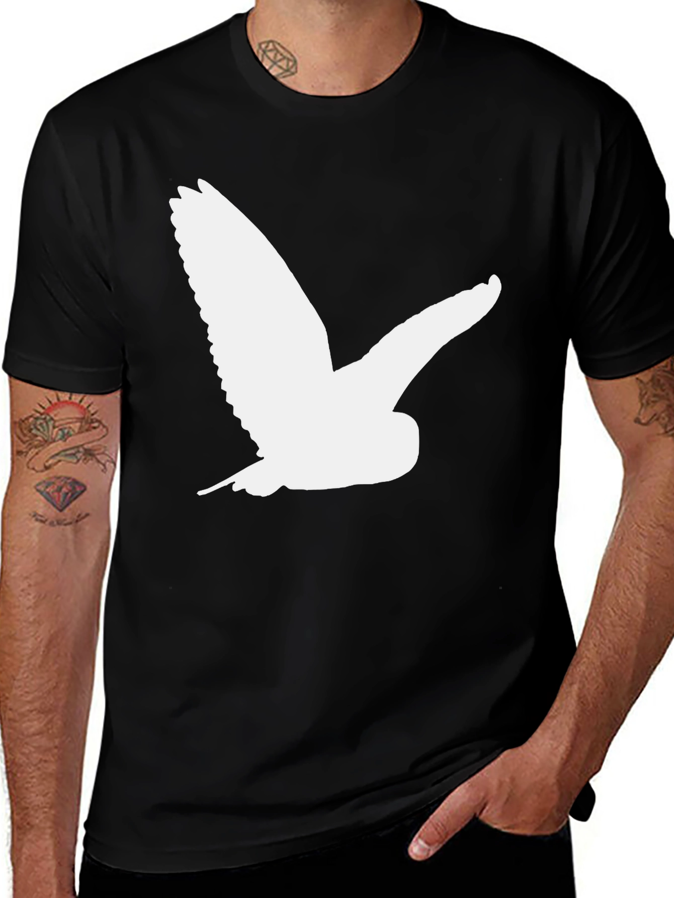 Owl Silhouette T-Shirt - Classic Black Tee