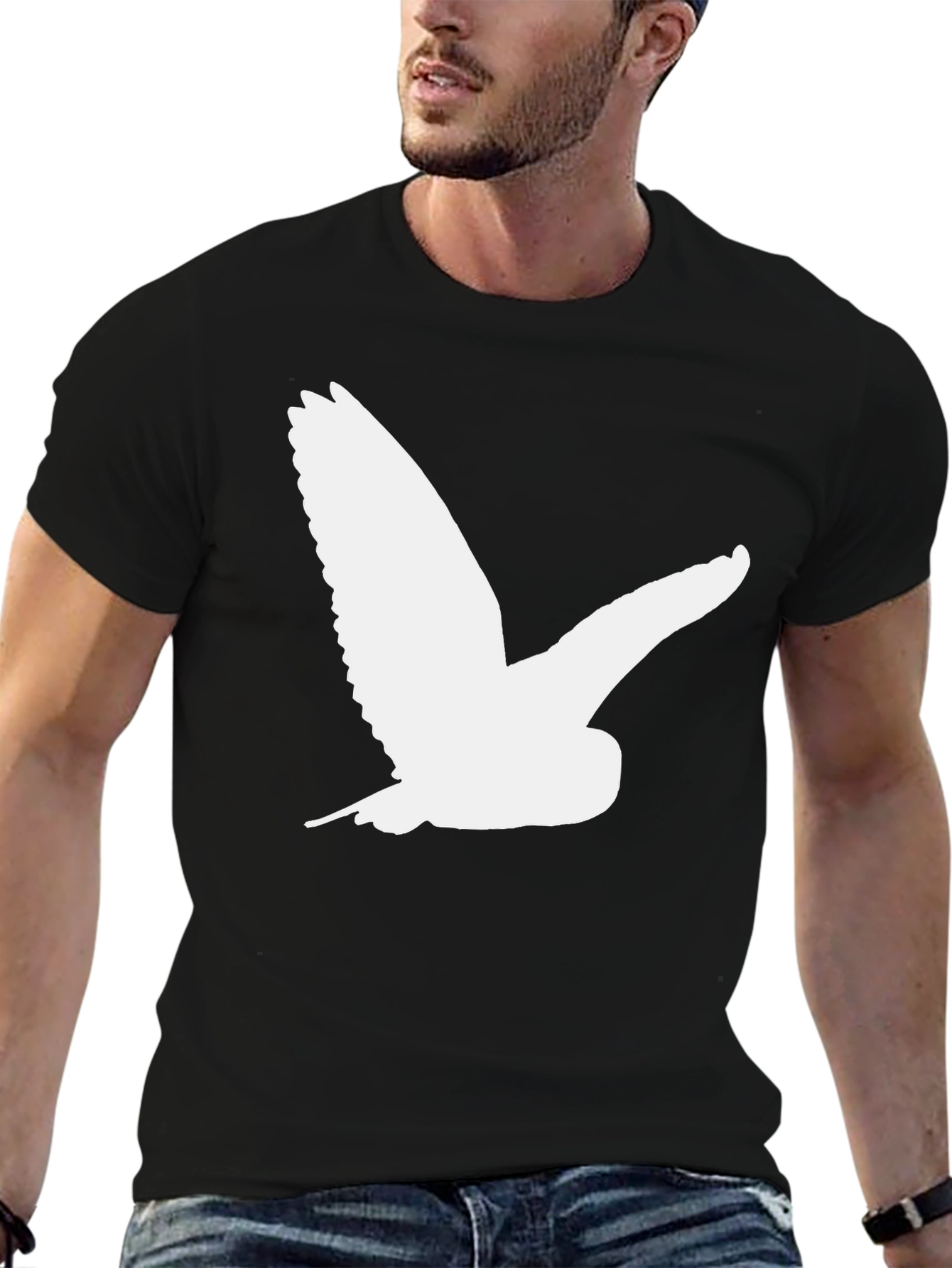 Owl Silhouette T-Shirt - Classic Black Tee