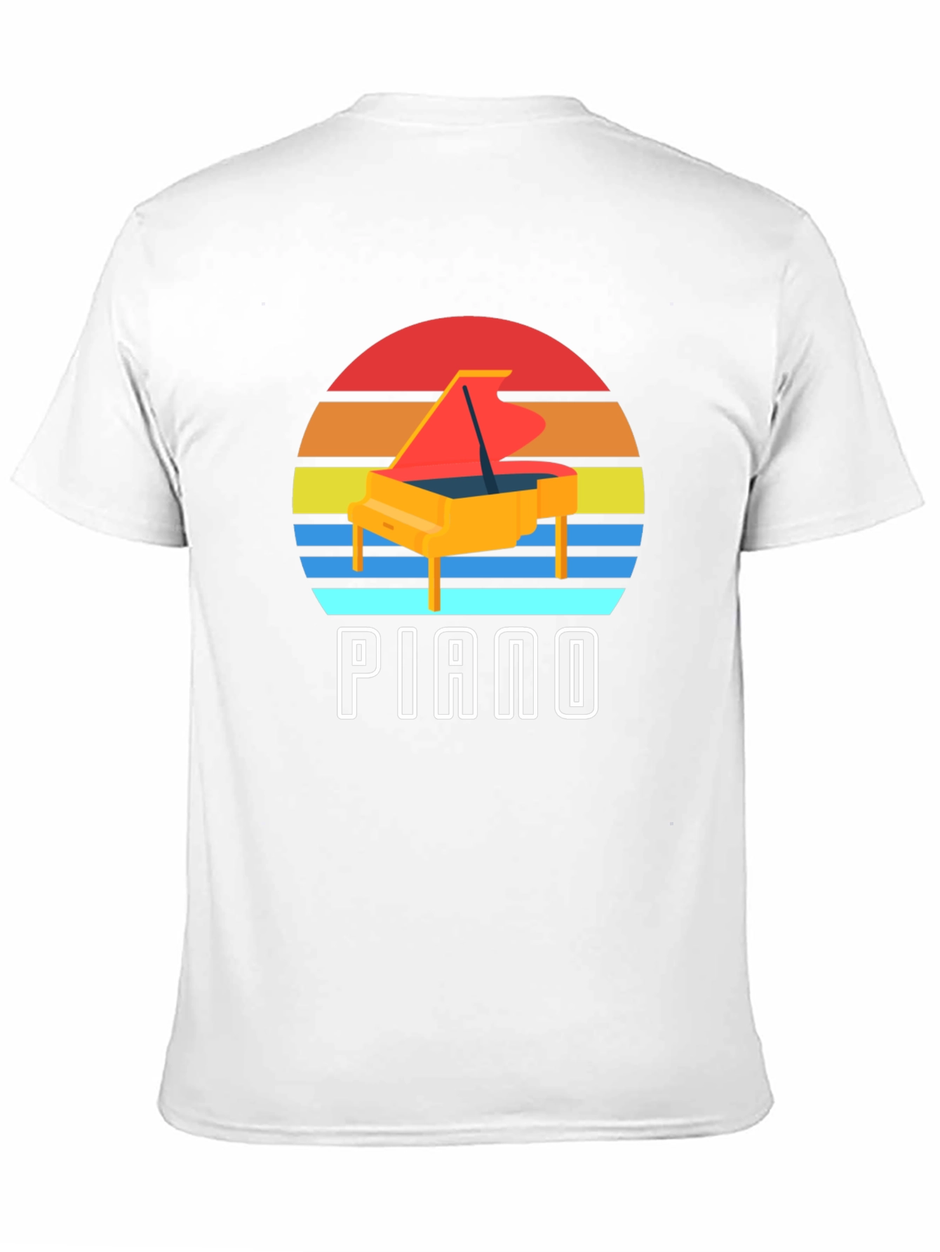 Retro Piano Sunset Graphic Tee