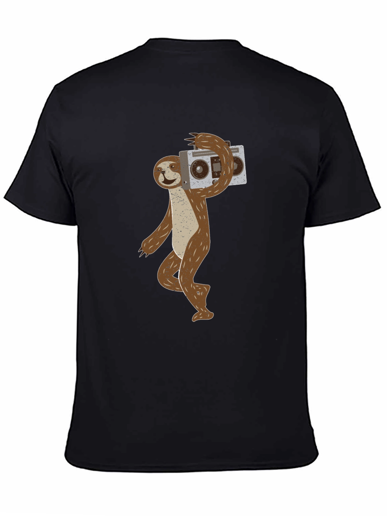 Sloth Boombox Graphic T-Shirt - Cool Animal Tee