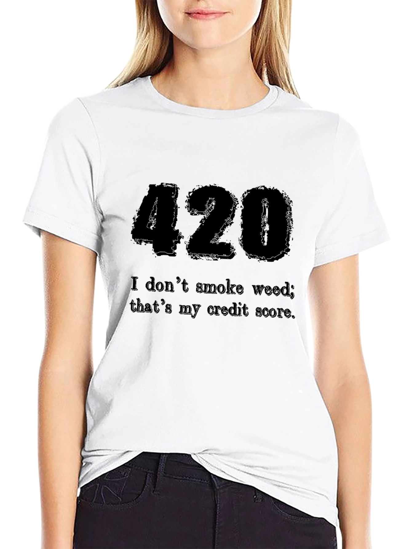 420 Credit Score Mens Black T-Shirt