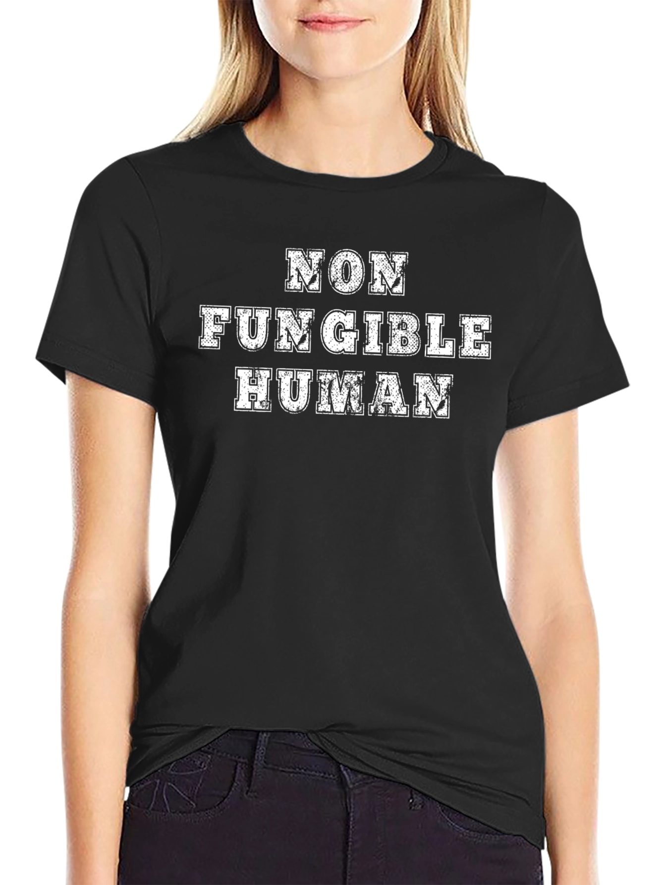 Non Fungible Human Black T-Shirt