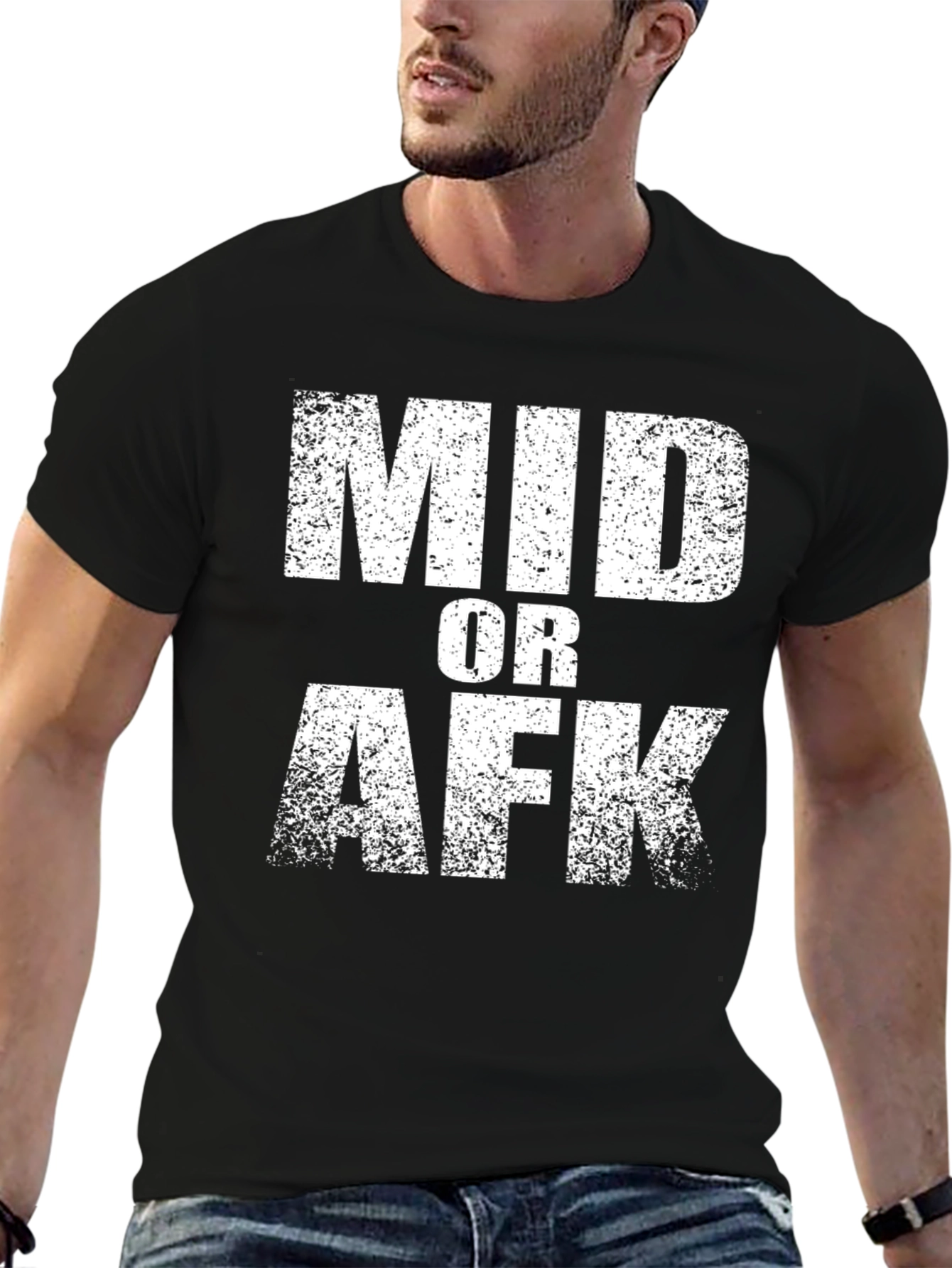 Mid or AFK Graphic T-Shirt
