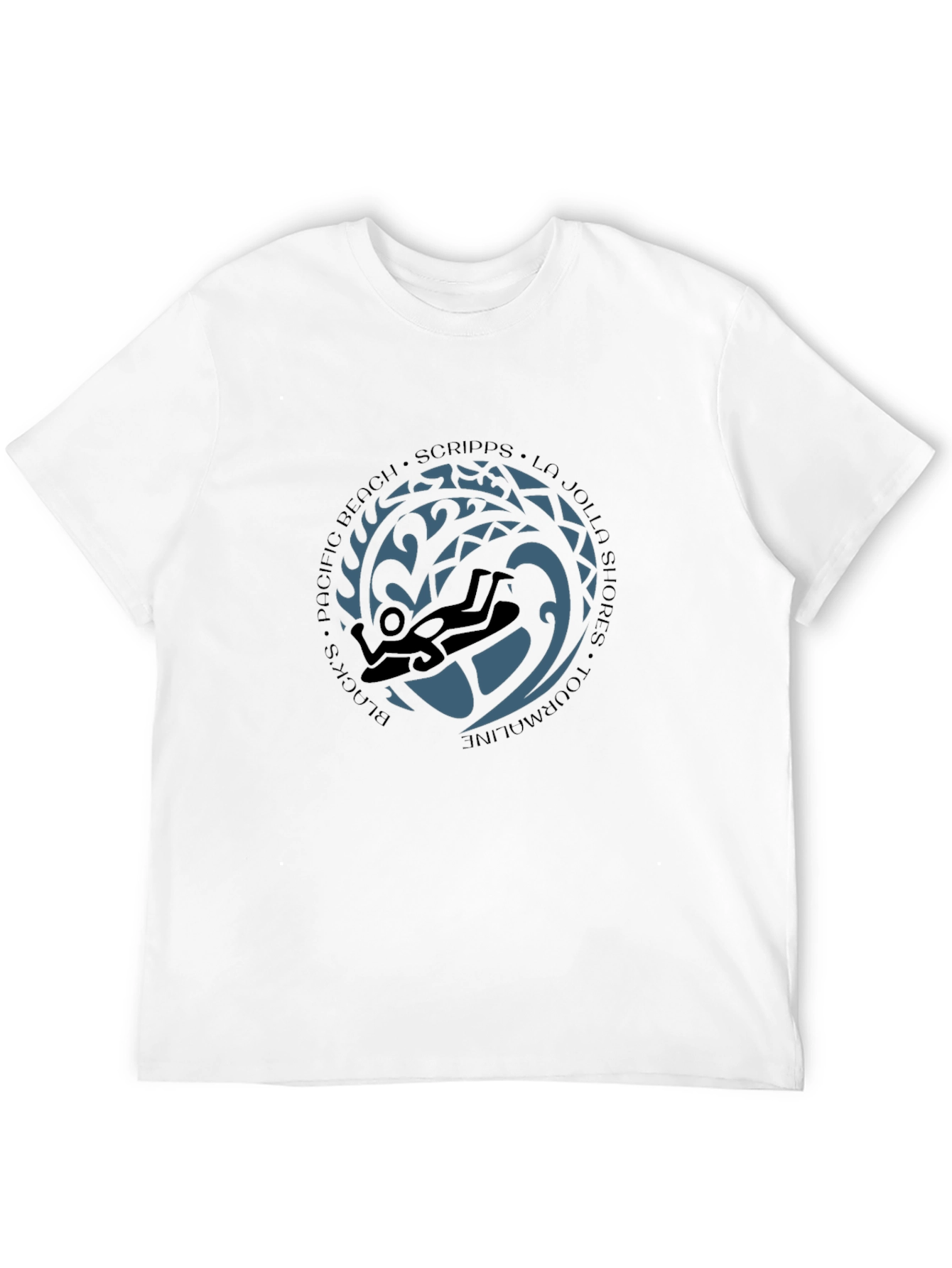 Scuba Diver Black Graphic T-Shirt