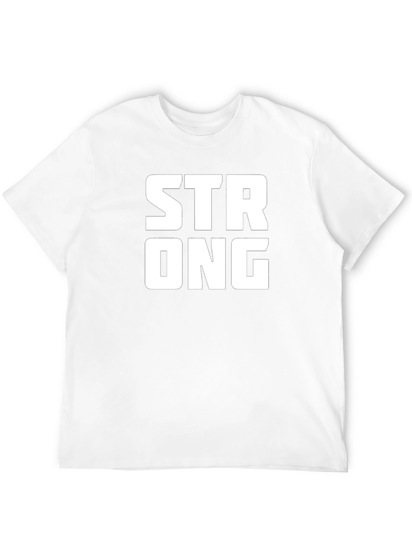 Strong Graphic Print Mens Black T-Shirt