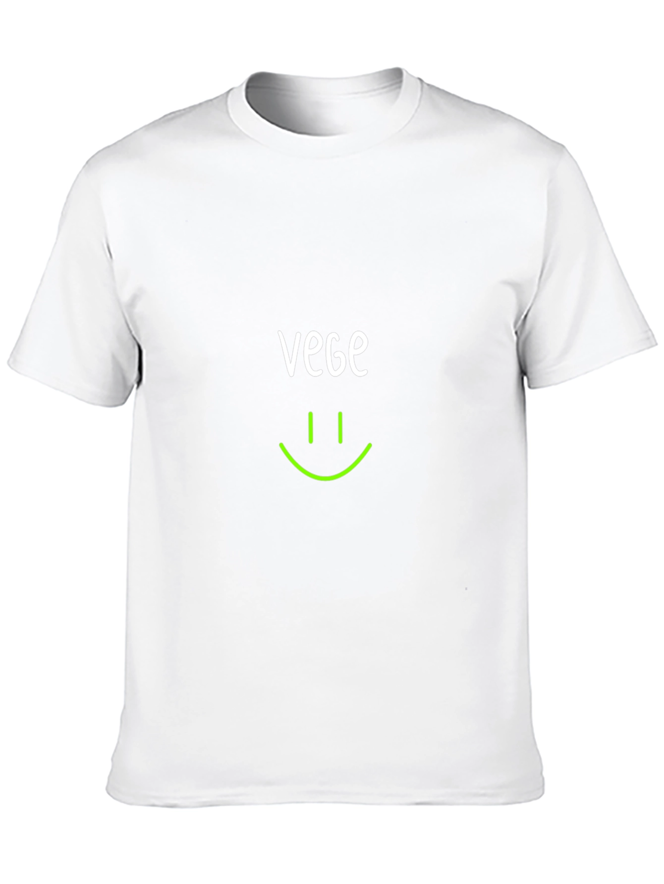 Vegan Smile T-Shirt -  Black Crew Neck