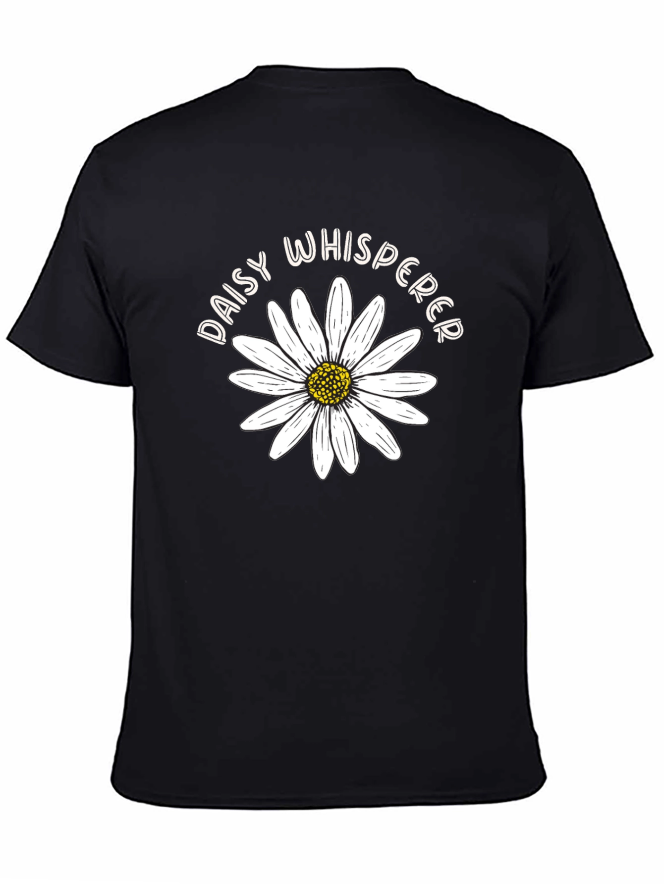 Daisy Whisperer Graphic Tee - Black Cotton T-Shirt