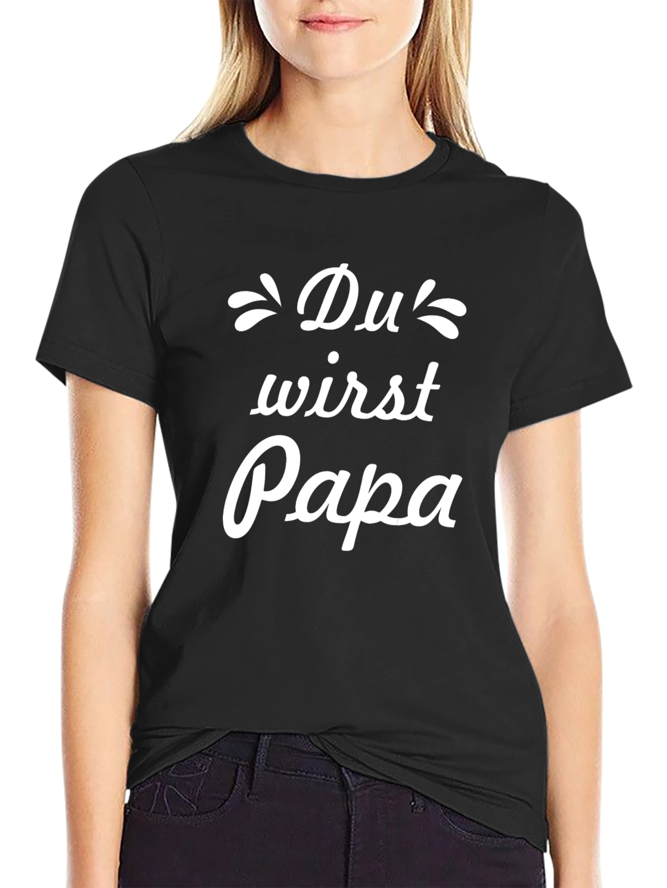 Du Wirst Papa T-Shirt - New Dad Announcement Tee
