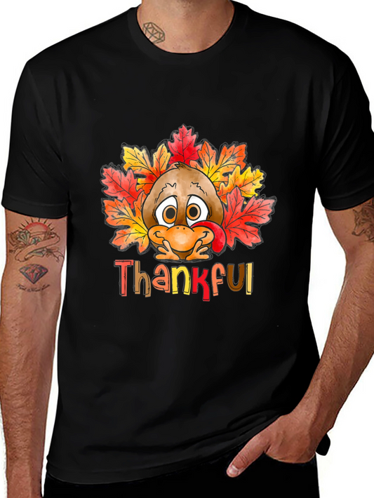 Thankful Turkey Graphic Tee - Thanksgiving Apparel