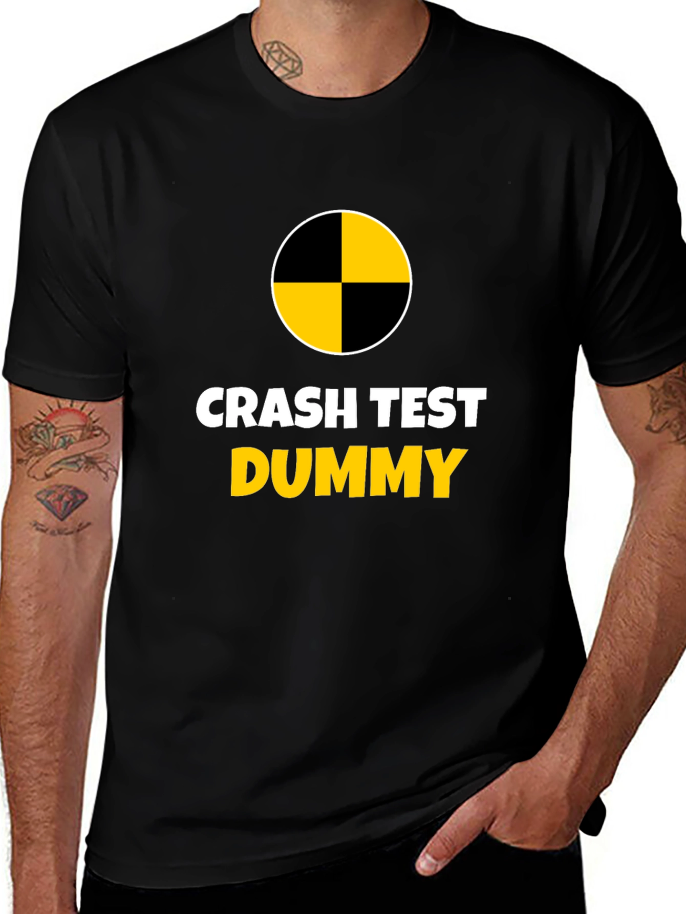 Crash Test Dummy Black Graphic Tee