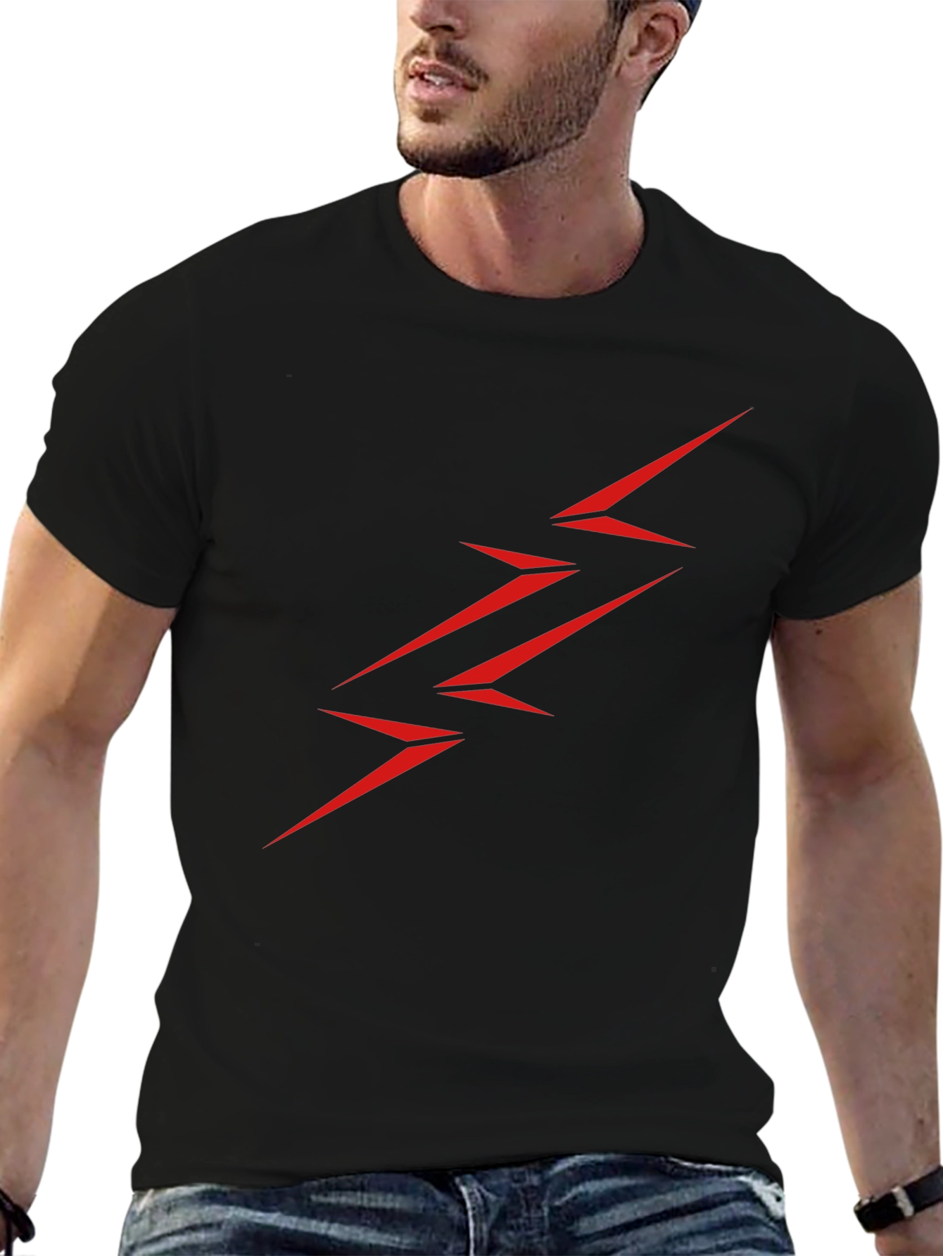 Flash Red Bolt Black Tee