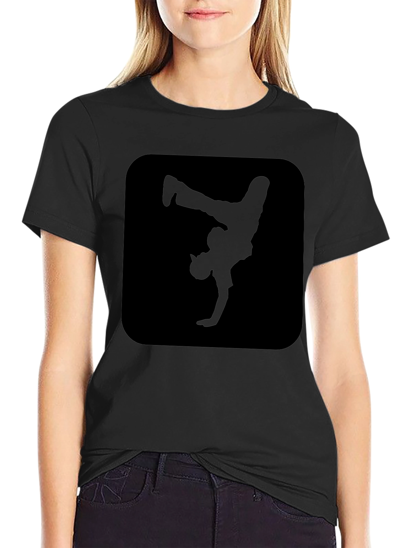 Cool Black Breakdance Graphic Tee Shirt