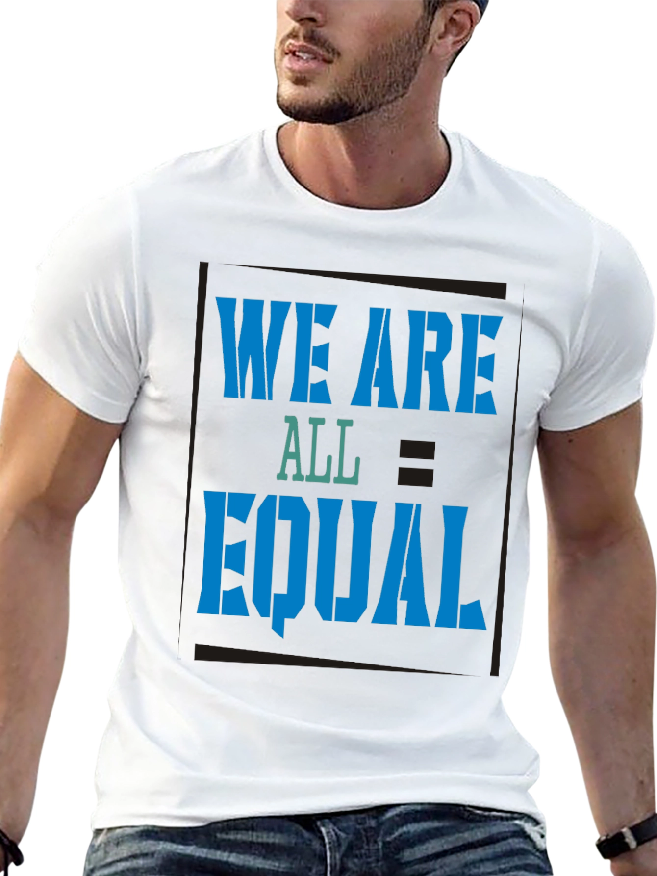 Equality Tee: We Are All Equal Graphic Black T-Shirt