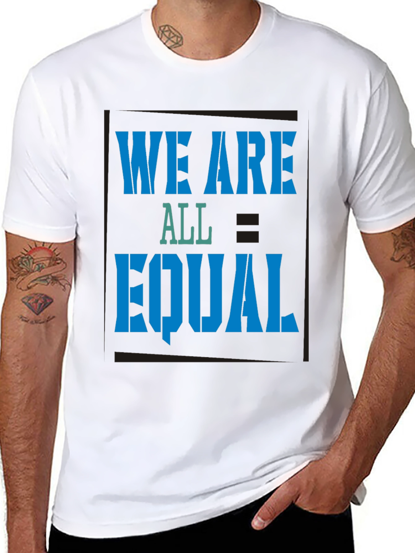 Equality Tee: We Are All Equal Graphic Black T-Shirt