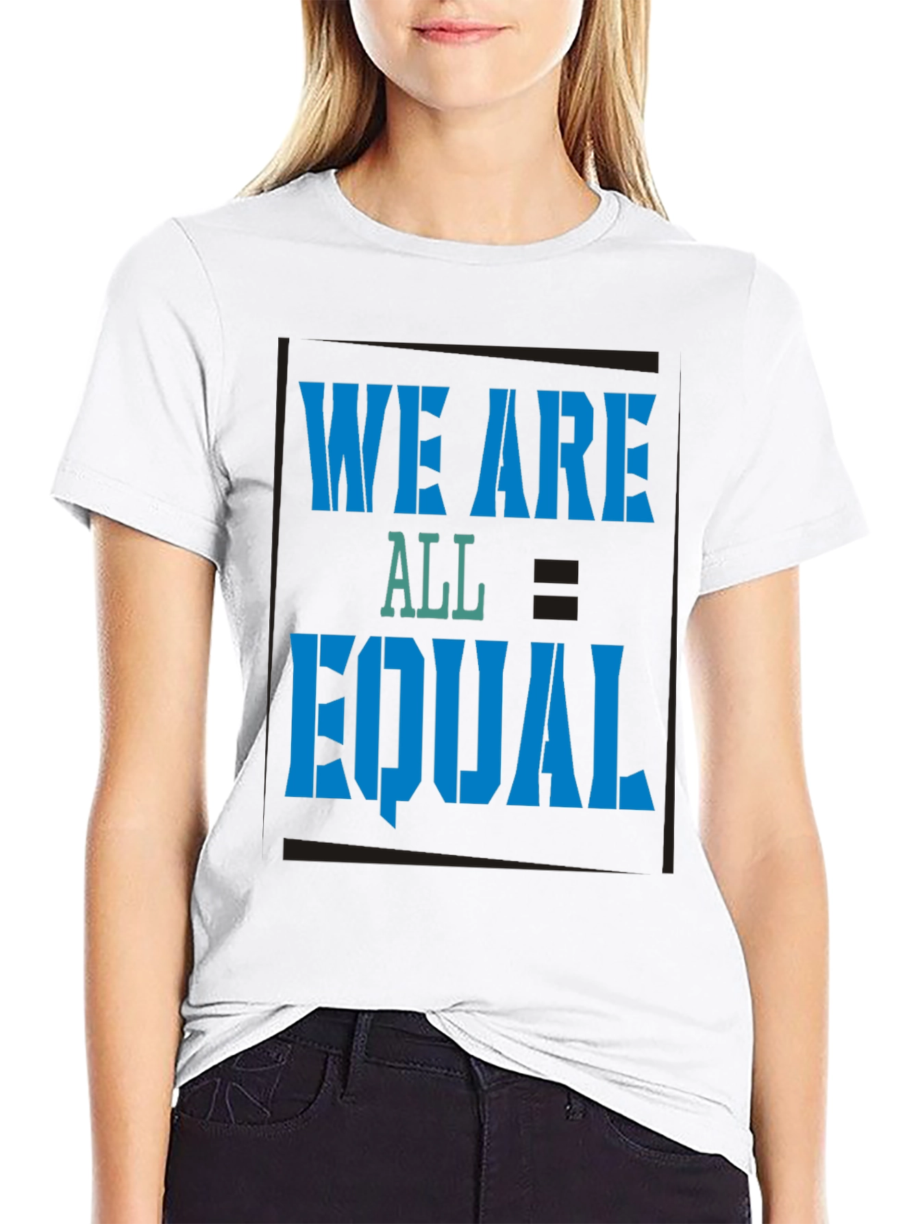 Equality Tee: We Are All Equal Graphic Black T-Shirt