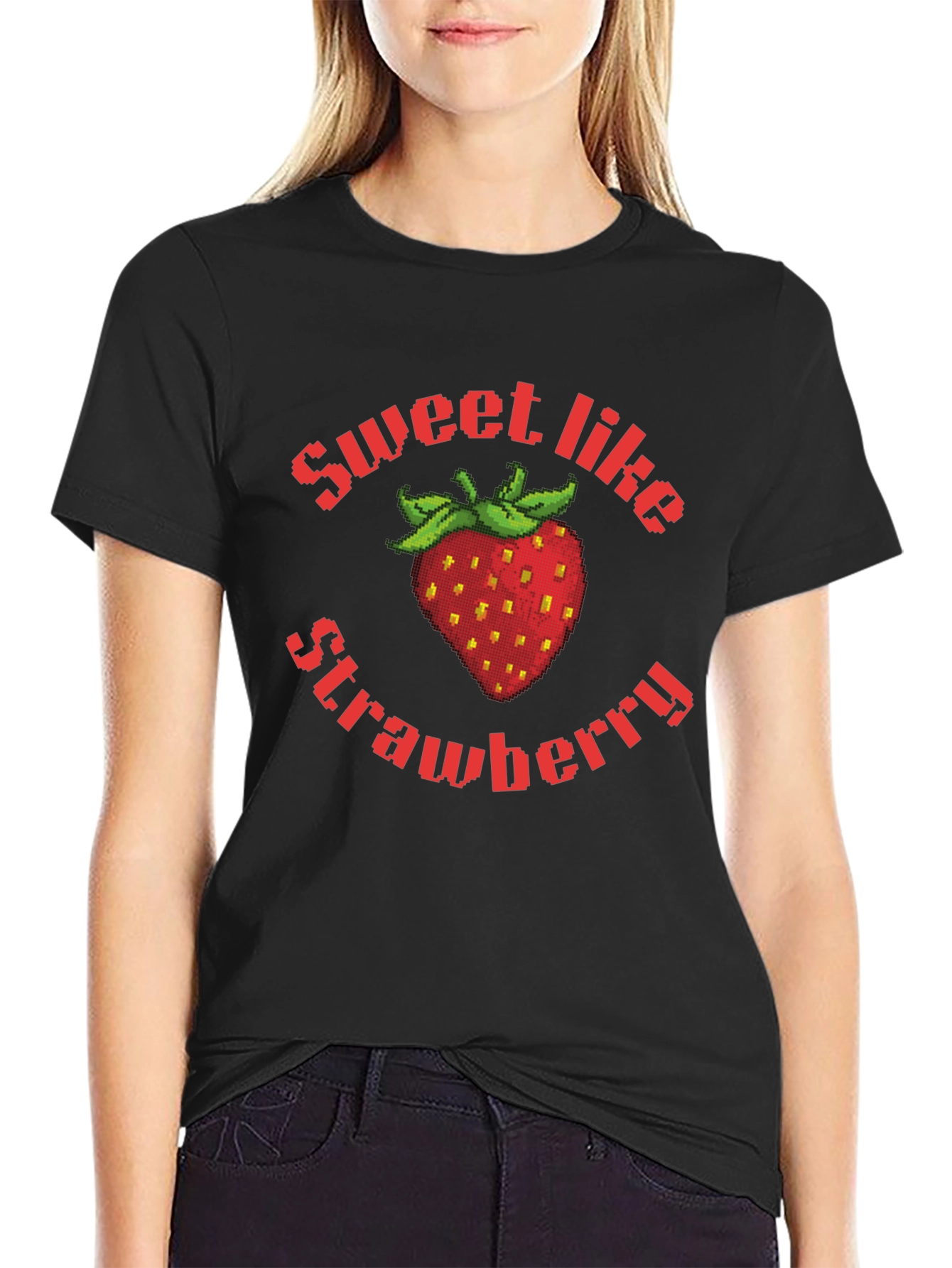 Sweet Strawberry Graphic T-Shirt - Unique Fruit Design
