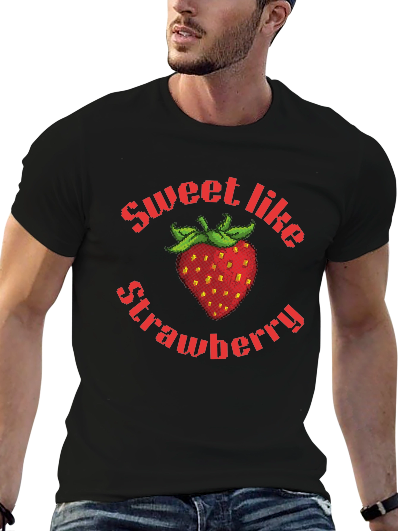 Sweet Strawberry Graphic T-Shirt - Unique Fruit Design