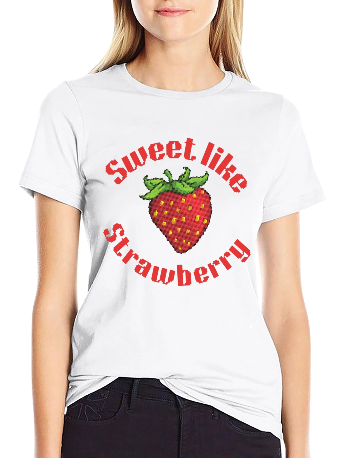Sweet Strawberry Graphic T-Shirt - Unique Fruit Design