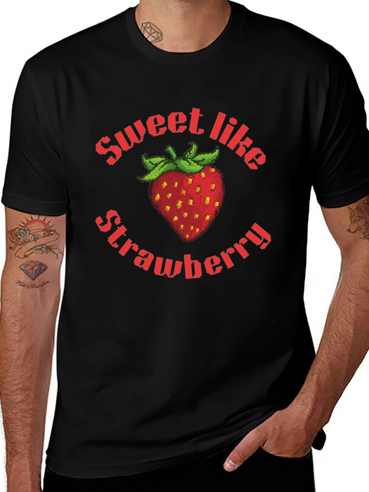 Sweet Strawberry Graphic T-Shirt - Unique Fruit Design