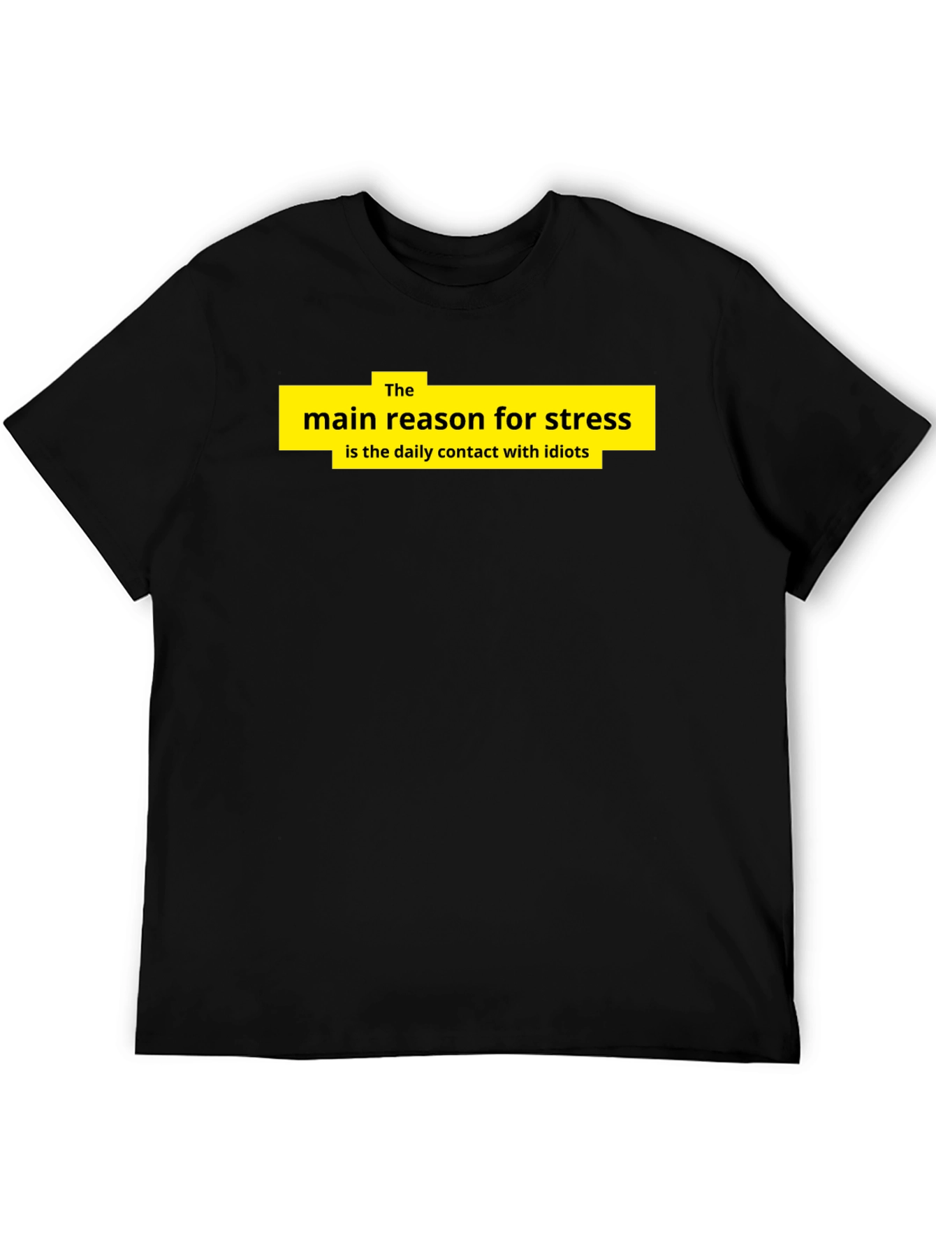 Stress Reason Graphic T-Shirt - Black Cotton Tee