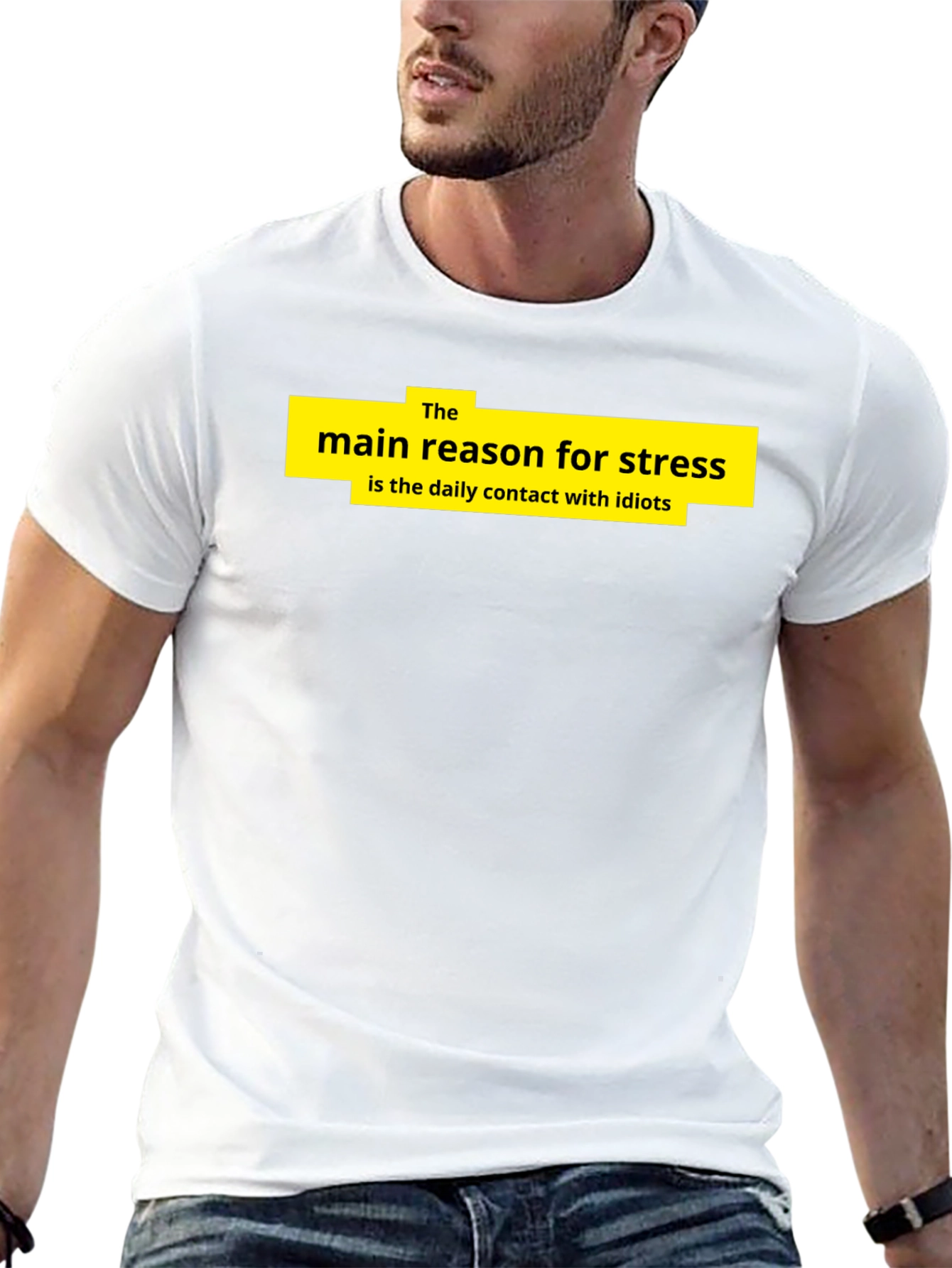 Stress Reason Graphic T-Shirt - Black Cotton Tee
