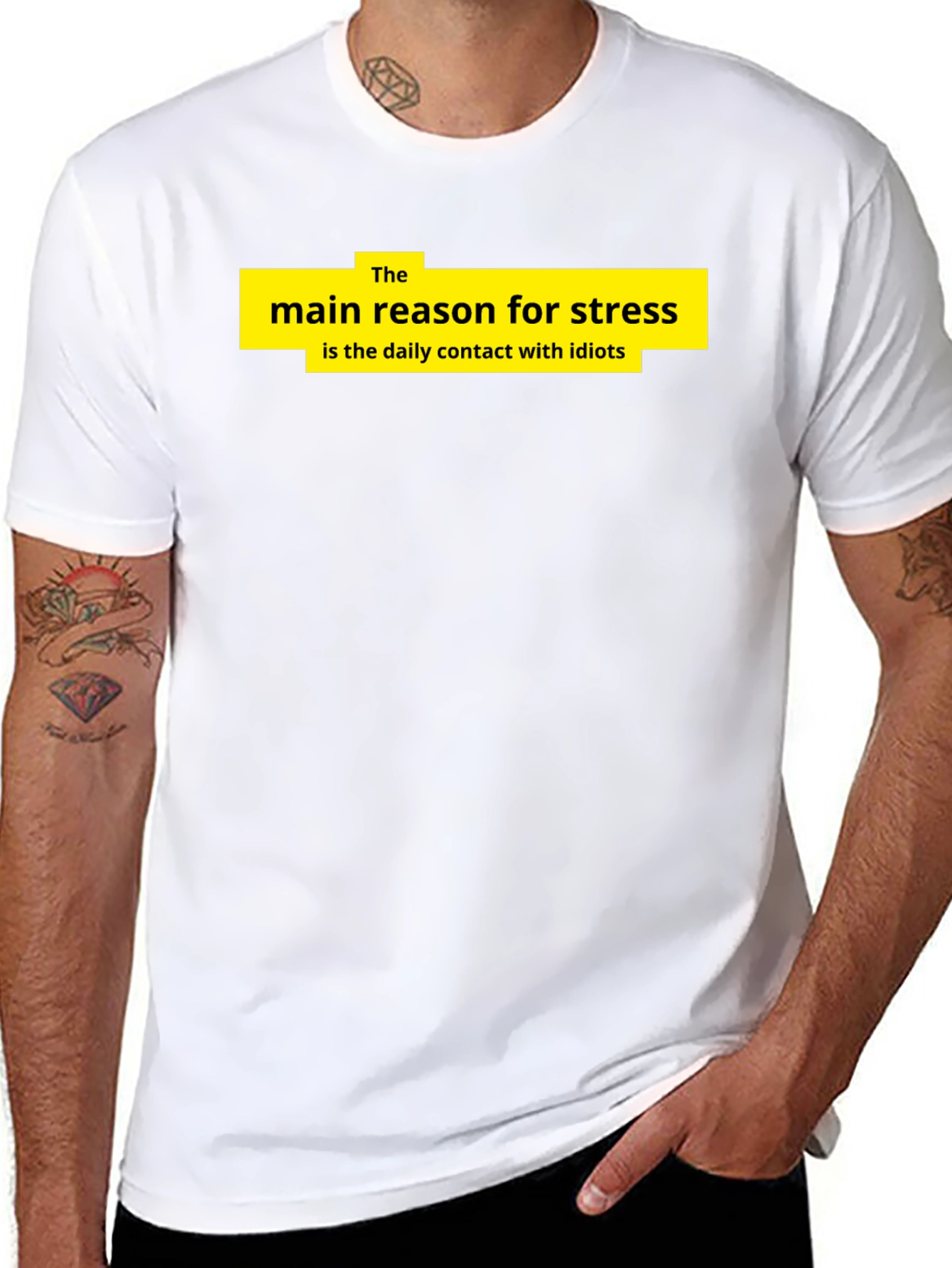 Stress Reason Graphic T-Shirt - Black Cotton Tee
