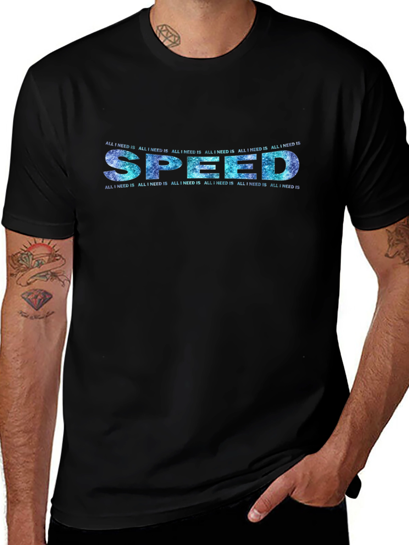 All I Need is Speed Graphic Tee - Black