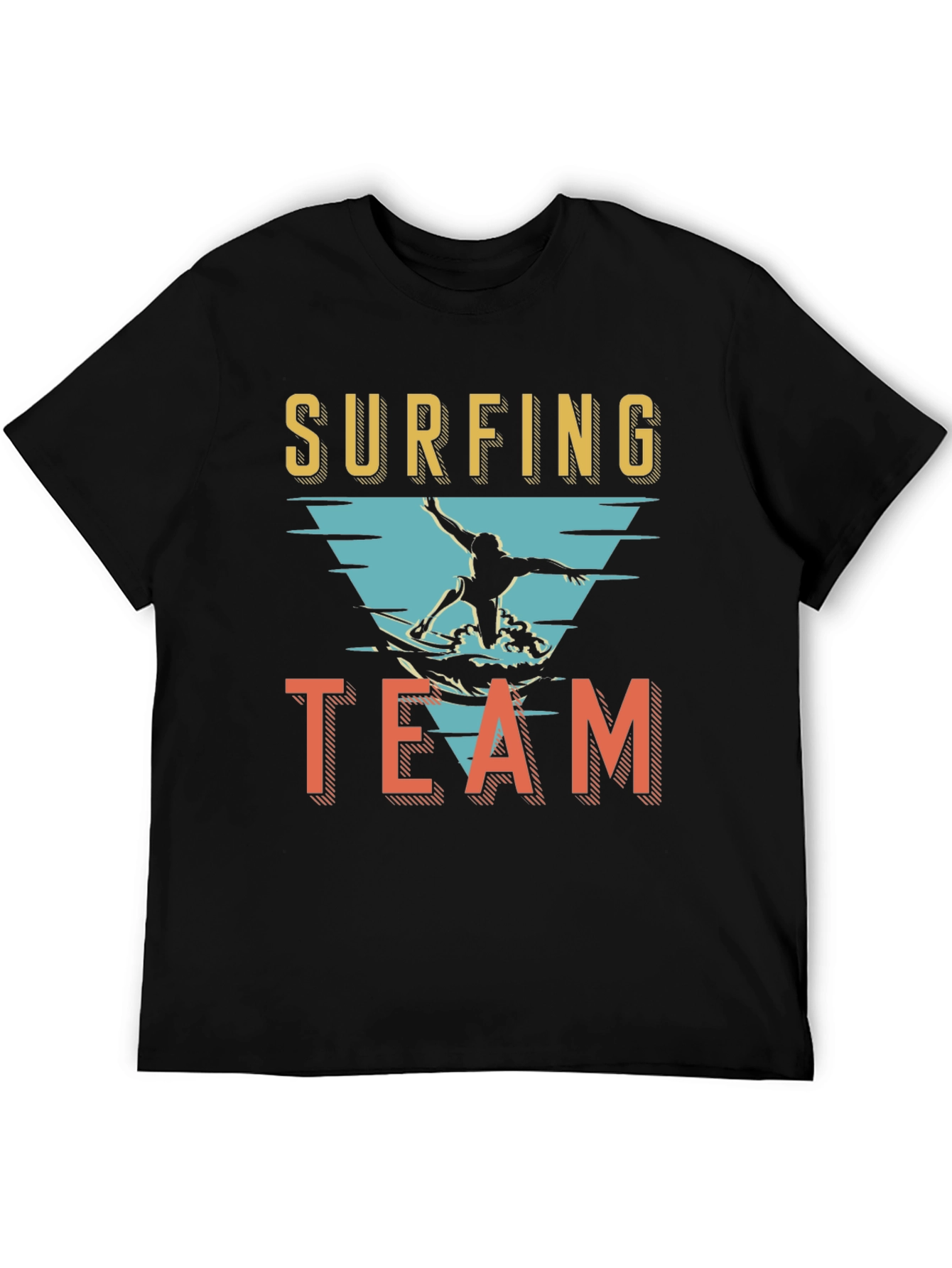 Surfing Team Graphic T-Shirt - Black