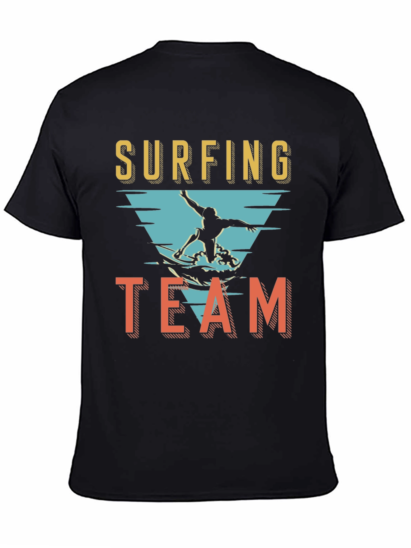 Surfing Team Graphic T-Shirt - Black